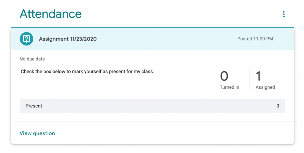 attendance report