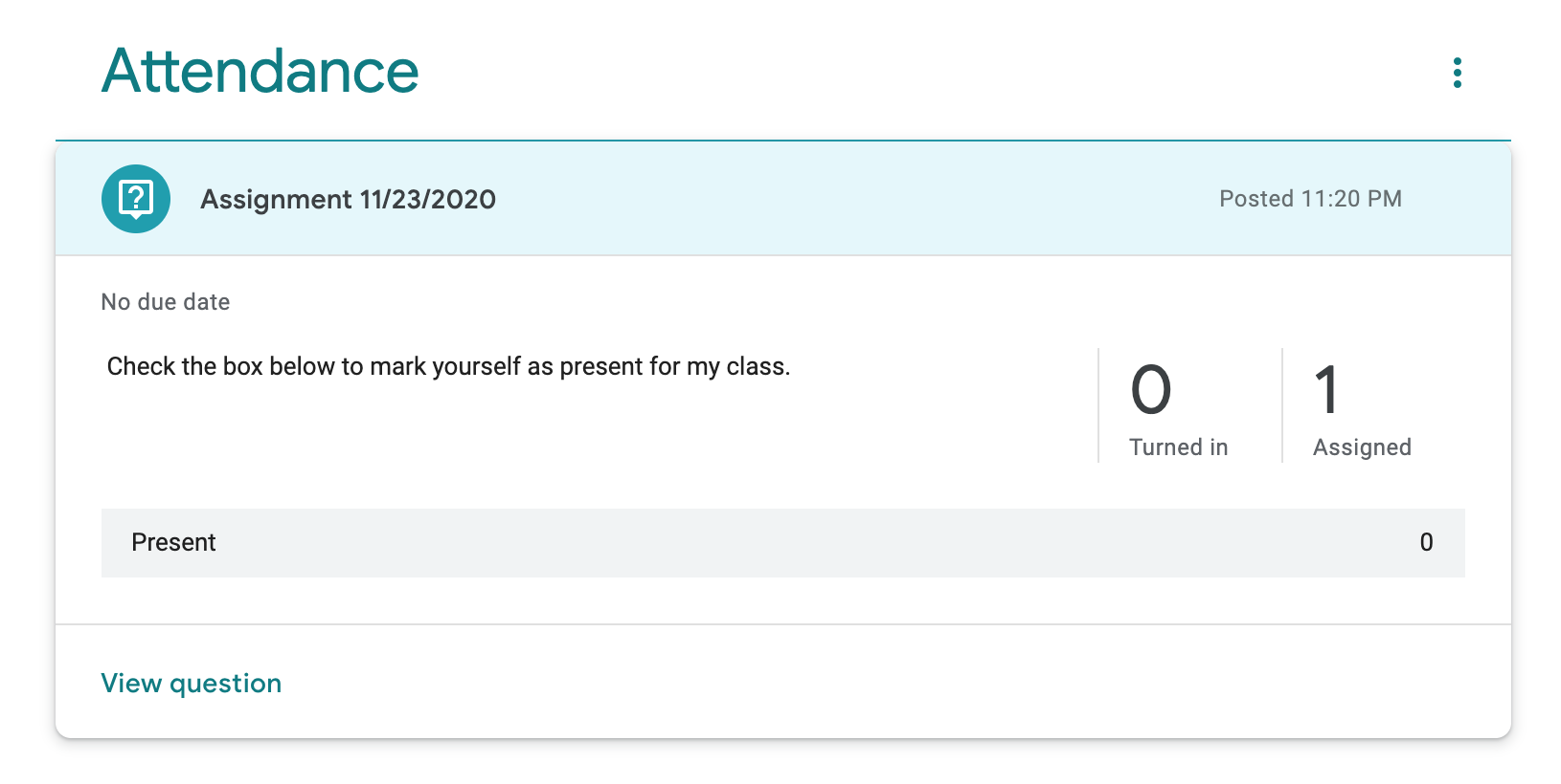 Attendance In Google Classroom